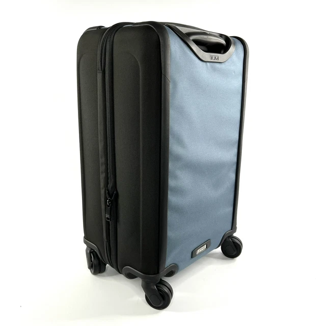 TUMI Alpha 3 International Dual Access Carry On 4 Wheel Expandable Storm Blue 5