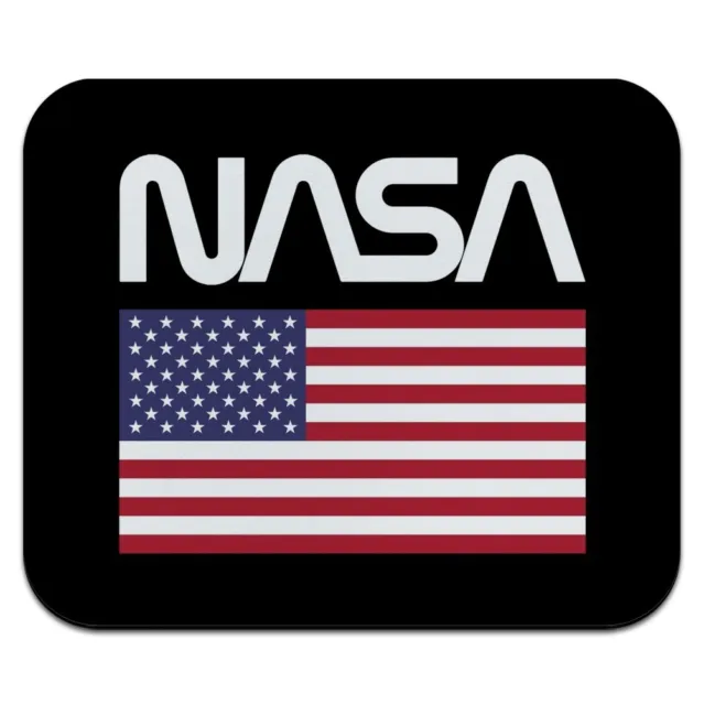 NASA Worm Logo United States Flag Low Profile Thin Mouse Pad Mousepad