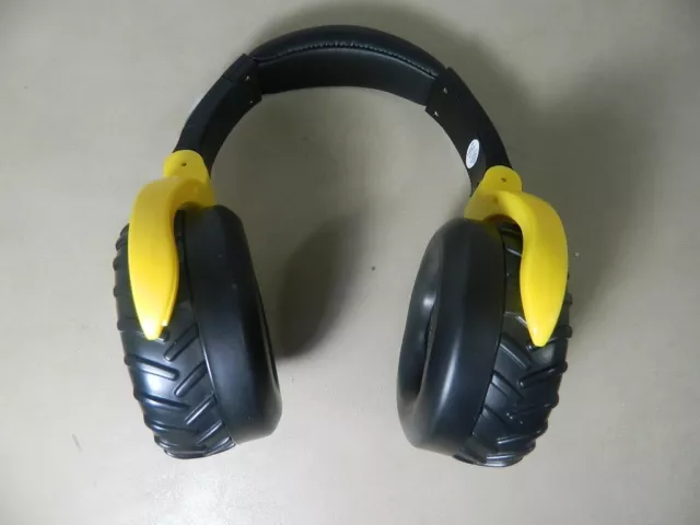 Monster Jam Truck Tire Child Kids Ear Muffs Headphones Hearing Protection Yellow