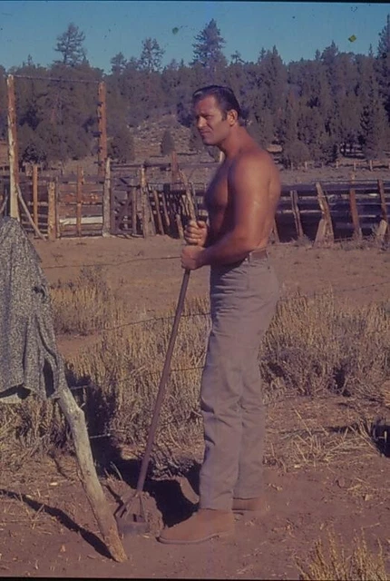 CLINT WALKER TVs "CHEYENNE" STAR HOT BEEFCAKE 35MM COLOR TRANSPARENCY SLIDE