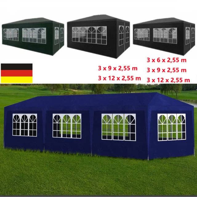 Partyzelt Pavillon Gartenzelt Gartenpavillon Festzelt Gazebo 3x6 m Mit Fenster