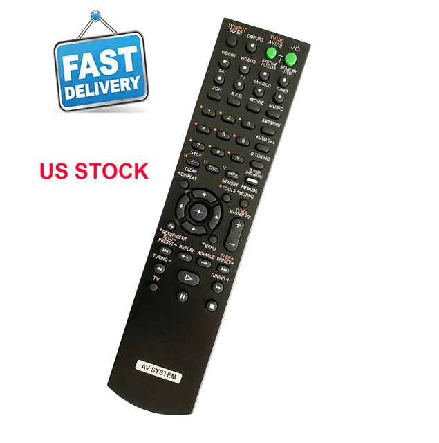 Universal Replacement Remote Control For Sony STR-DN1030 STR-K870P AV Receiver – RM-AAP078, 149019011