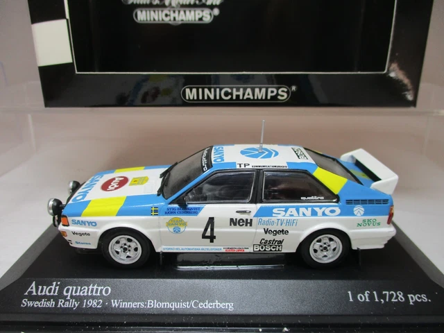 MINICHAMPS 1/43 AUDI Quattro #4 Swedish Rally 1982 