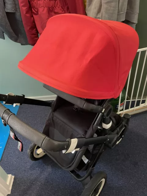 REDUCED TO GO! Bugaboo Buffalo Vinyls Black And Red With Extras