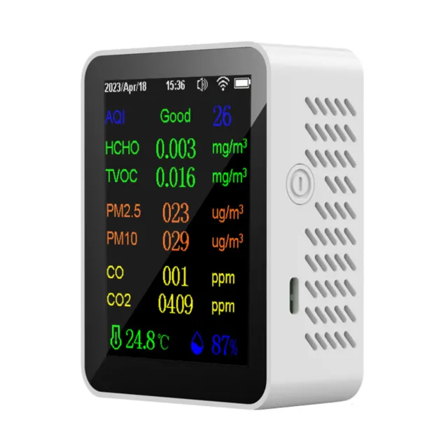 12 in1 Air Quality Monitor Humidity Meter Carbon Dioxide Detector WiFi APP Tuya