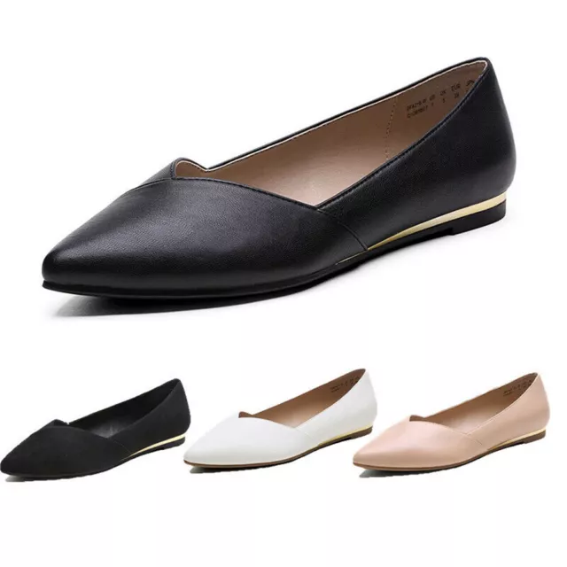 Dream Pairs Womens Ballet Flats Wide Pointed Toe Comfort Slip On Casual Shoes