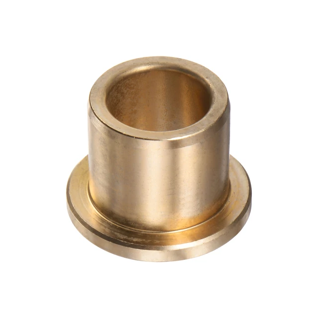 Flange Bearing Sleeve 15mm x 21mm x 20mm Bronze Self-Lubricating Bushings