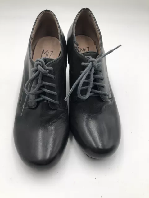 Miz Mooz Grey Women’s Ankle Lace-up Leather Shoes Size: 7/37.5”