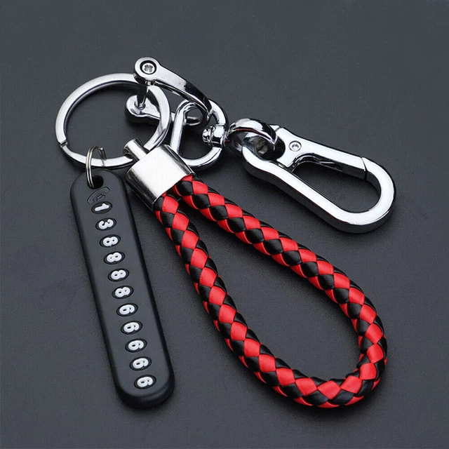 Anti-lost Auto Car Keychain Key Chain Keytag Phone Number Card Keyring Holder