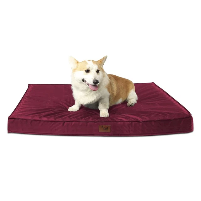 Super Soft Red Dog Bed Orthopedic Memory Foam Pet Beds Mattress for Medium Dog