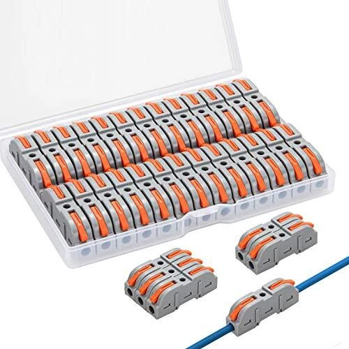Connecteurs Electriques Rapide avec Levier Bornes de Connexion Automatique  1...