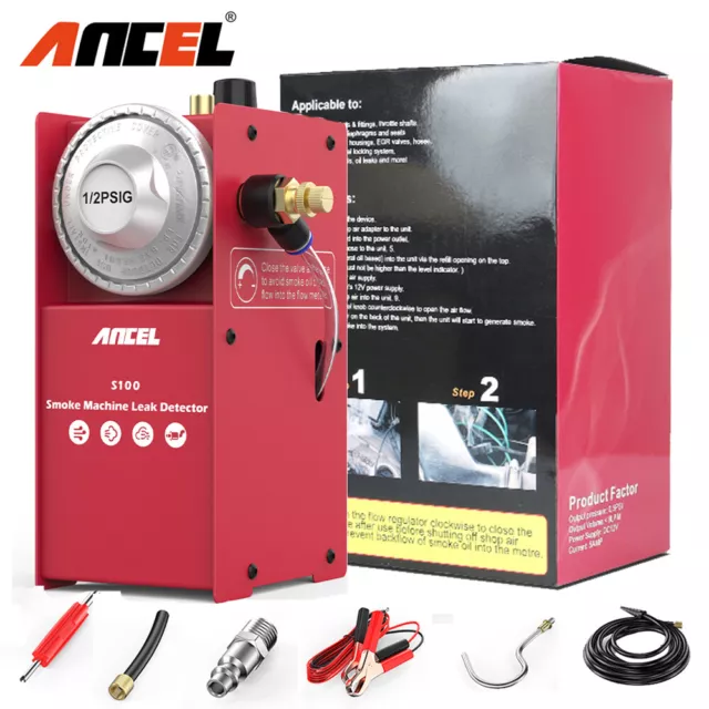 ANCEL S100 Vacuum Smoke Tester Automotive EVAP Smoke Machine Car Leak Detector