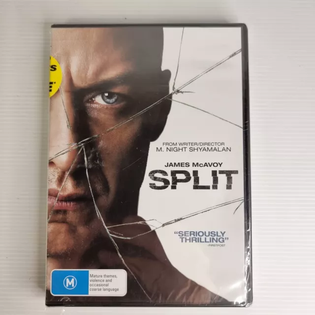 Split DVD, 2016, PAL Region 2 4 5, James McAvoy, Brand New & Sealed