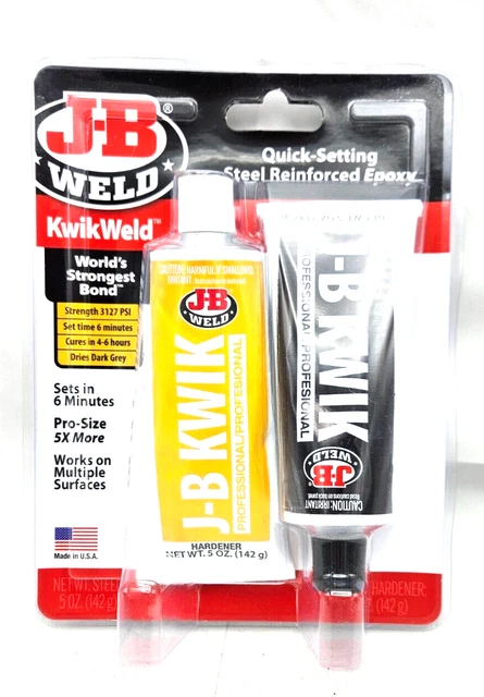 J-B Weld Kwik Weld Quick-Setting Steel Reinforced Epoxy Professional NEW