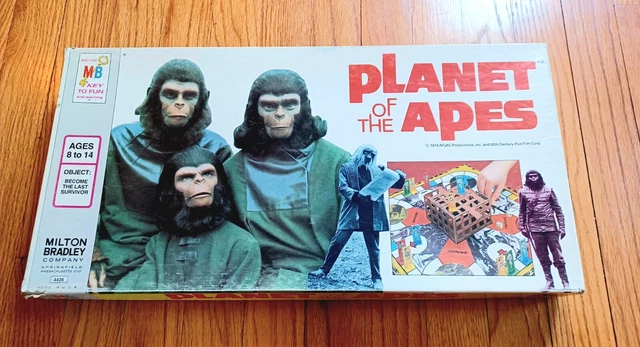 VINTAGE PLANET OF THE APES BOARD GAME 1974 MILTON BRADLEY Complete w ...