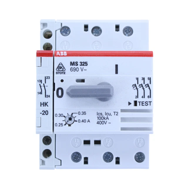 Abb Ms325-0.4Hk20 Ms325-0.4 Ms325 Manual Motor Starter & Contact Block