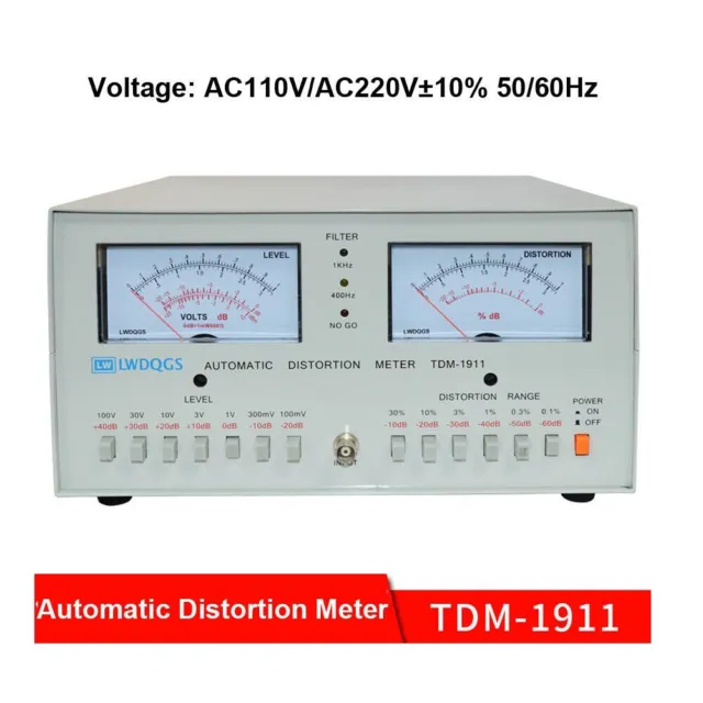 TDM-1911 Automatic Distortion Meter Audio Signal Distortion Analyzer 0.01%-30%