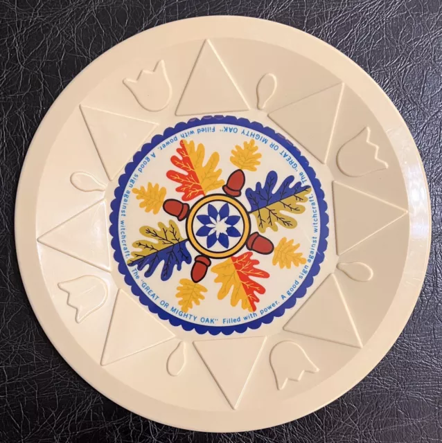 Dutch Pantry Restaurant Hex Plate Mighty Oak Filled With Power 1970’s Plastic