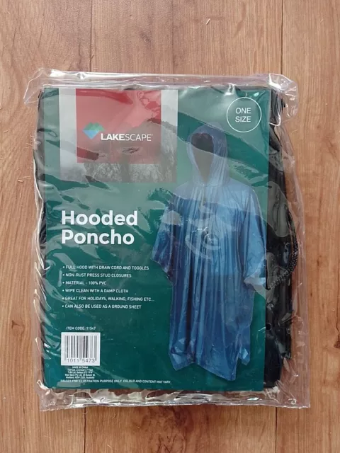 2 Reusable Waterproof Hooded Poncho Adult Cape  Festival Camping Walking Rain