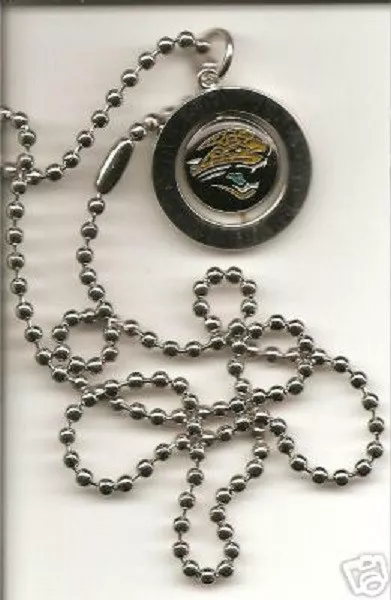 Jacksonville Jaguars Logo/#1 Fan Spinner Charm Necklace - NFL Licensed Jewelry