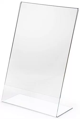 11"W x 17"H Poster Sign Holder Display Stand Slant Back -DISPLAY2GO Brand