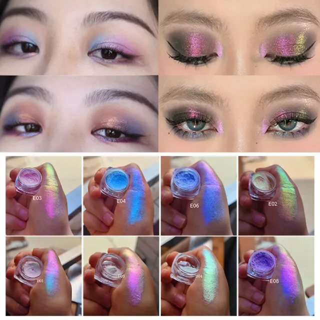 Itter Sombra de Ojos Pigmentos Polvo Mate Maquillaje Brillo Azul Lila ^ "