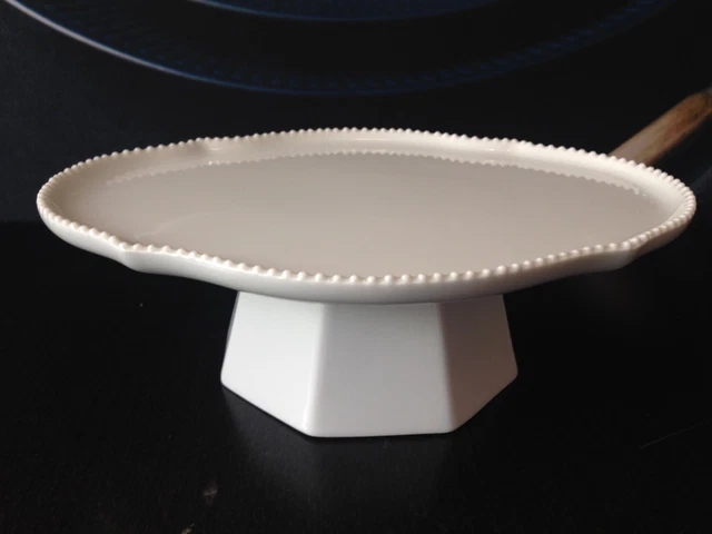 Reichenbach Teclas en Blanco Paola Navone, Noble Ovalado Placa Pie - 20cm x 15cm