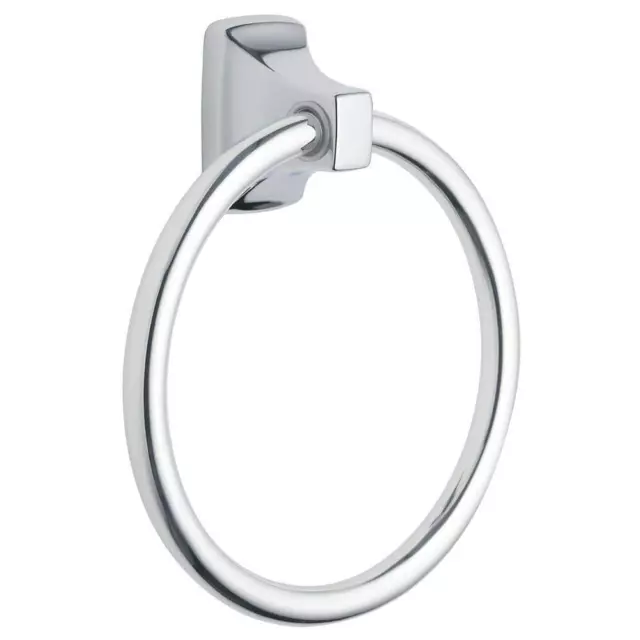 Elegant Contemporary Towel Ring in Chrome finish Capable of holding up to 22 lbs