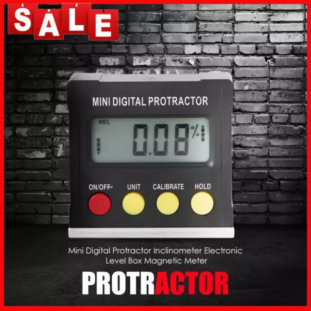 LCD Digital Protractor Inclinometer Magnetic Electronic Level Box Measuring Tool