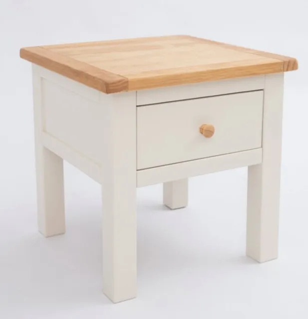 Side Table Off White 1 Drawer Living Room Furniture Coffee Side End Country Wood