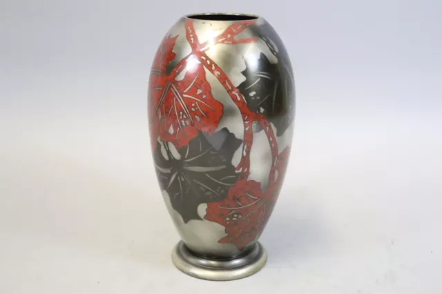 Art Deco Vase Metall versilbert Paul Haustein WMF Ikora 1920er Jahre (FQ926)