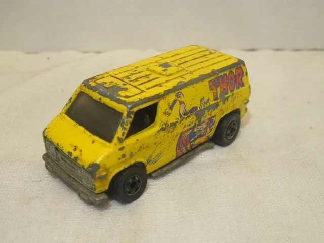 VINTAGE HOT WHEELS THOR The Heros Yellow Delivery Van Hong Kong 1974