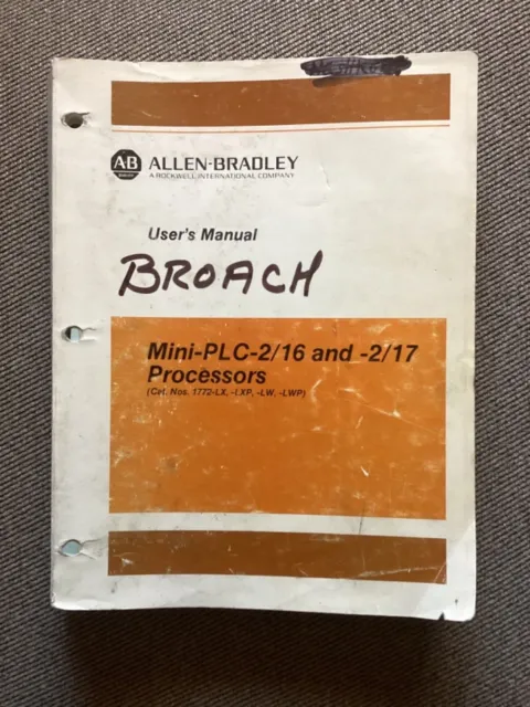Allen Bradley User's Manual Mini-PLC-2/16 and -2/17 Processors