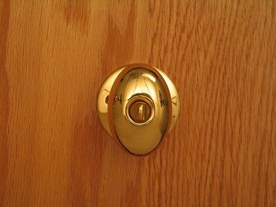 FPL Windsor Privacy Knob Lock Set; Sleek Egg Knob Door Lock