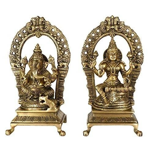 Statue Lord Ganesha En Laiton – Pour Maison Mandir, Doré, Neuve