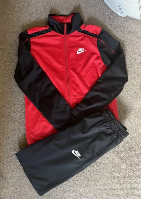 Nike Boys Tracksuit Size XL 12-13 Years Red/ Black
