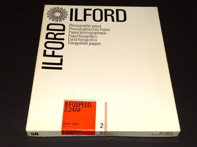 Papel Ilford Ilfospeed 2,24M (semi mate) 24x30 cm (91⁄2x113⁄4 pulgadas) - más de 40 hojas
