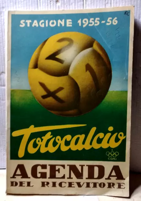 Stagione 1955/56 Totocalcio - L'agenda Del Ricevitore Mai Utilizzata