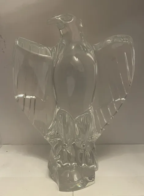 Vintage Marked Baccarat France American Eagle Crystal Sculpture Figurine