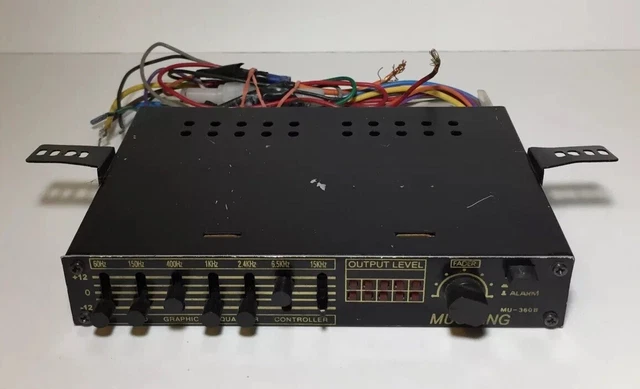 Mustang MU-360B Equalizer Controller Graphic Band Output Level Fader Untested
