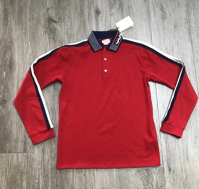 Polo Rossa GUCCI bambini ragazzi ragazzi a maniche lunghe età 12 anni nuova con etichette prezzo disponibile £201 2