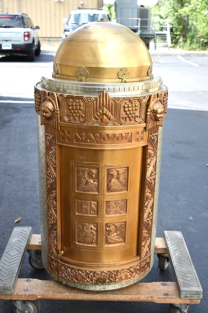 Extra Large Antique Church Tabernacle, Just Needs a Key (AHB539) chalice co.