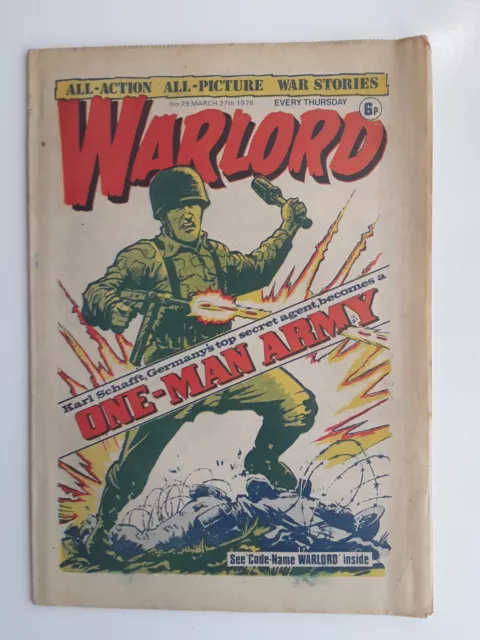 Vintage Warlord Comic - 27th March 1976 – No. 79 – Army M109 Howitzer