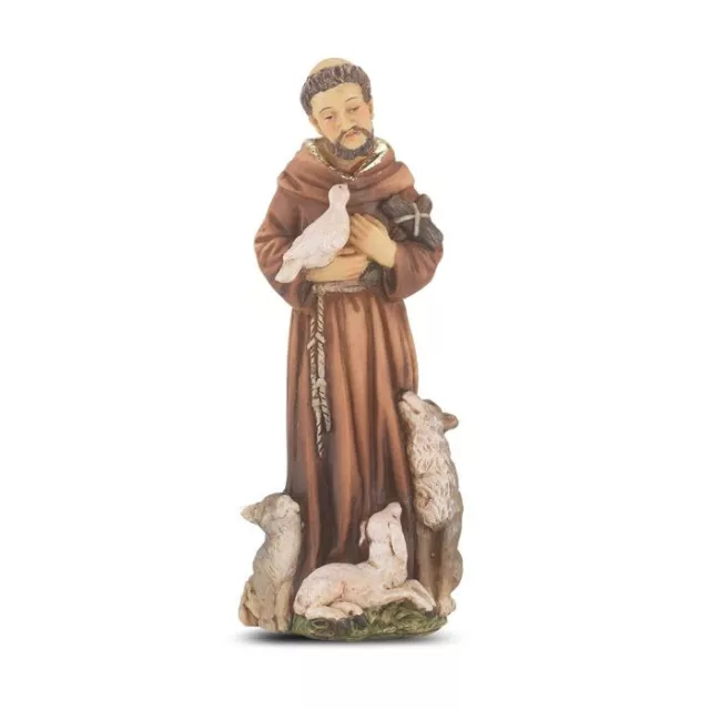 St. Francis of Assisi 4" Saint Statue NEW Boxed Catholic Patron of Animals