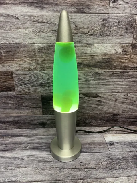 Large 16 inch Lava Lamp Green Wax Lava With No Tint Ferrofluid Clear Liquid