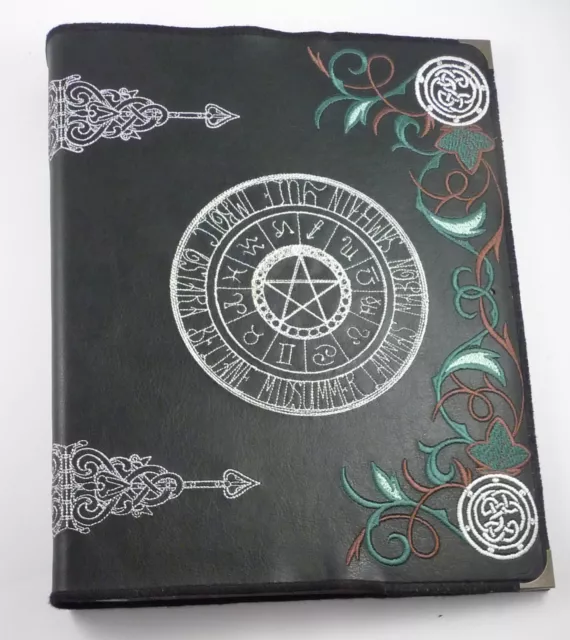 Wheel Of The Year Faux Leather Covered Ring Binder/File/BOS- Wiccan /Pagan/Witch
