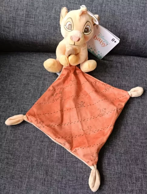 211🌟🦁Disney Baby Le roi lion Doudou Simba Soft  beige orange Marron  DOUX