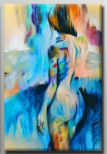 Modern Abstract Handpainted High Quality Oil Painting Portrait Charming woman