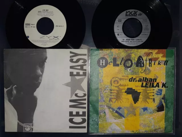 7" Vinyl: DR. ALBAN +LEILA K. : Hello Afrika +ICE MC : Easy (GER 80s/90s) HipHop