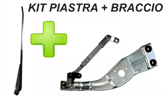 Kit Tandem Piastra Tergicristallo + Braccio Tergicristallo Per Fiat Panda 141A